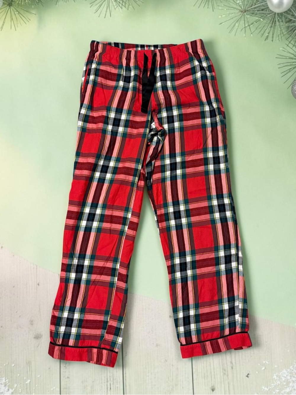 Vintage Victoria’s Secret Plaid Christmas Holiday Pajama Pants M Long